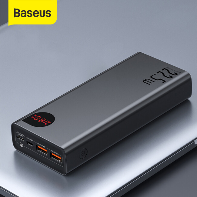 Baseus Adaman Metal Overseas Edition 22.5W 20.000 mAh Dijital Ekranlı Powerbank-Siyah