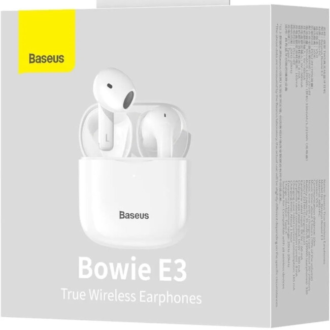 Baseus E3 Bowıe True Wireless Bluetooth Kulaklık-Beyaz